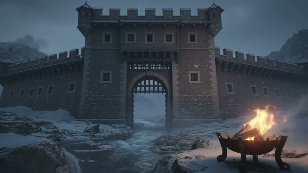 Snowy Temple Winter Meditation Video for Deep Relaxation, Mindfulness, and Inner Peace