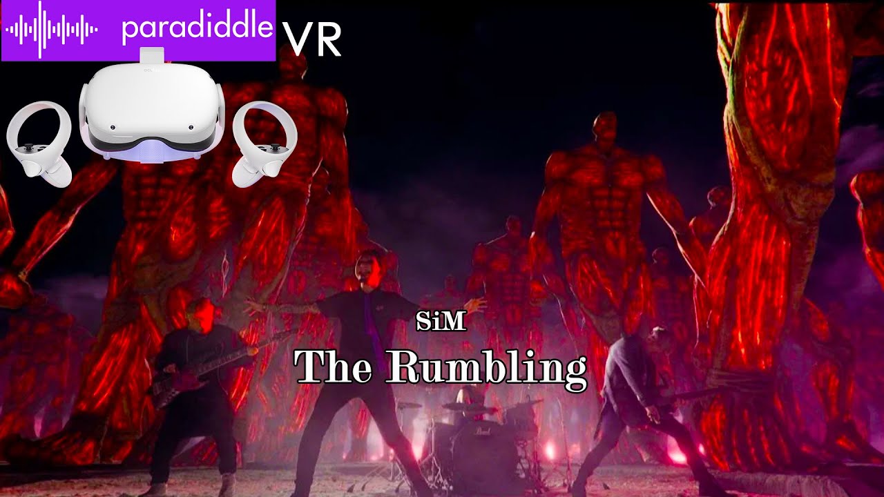 SiM - The Rumbling OST Attack On Titan (drum cover)  | PARADIDDLE VR | Meta Quest + LIV