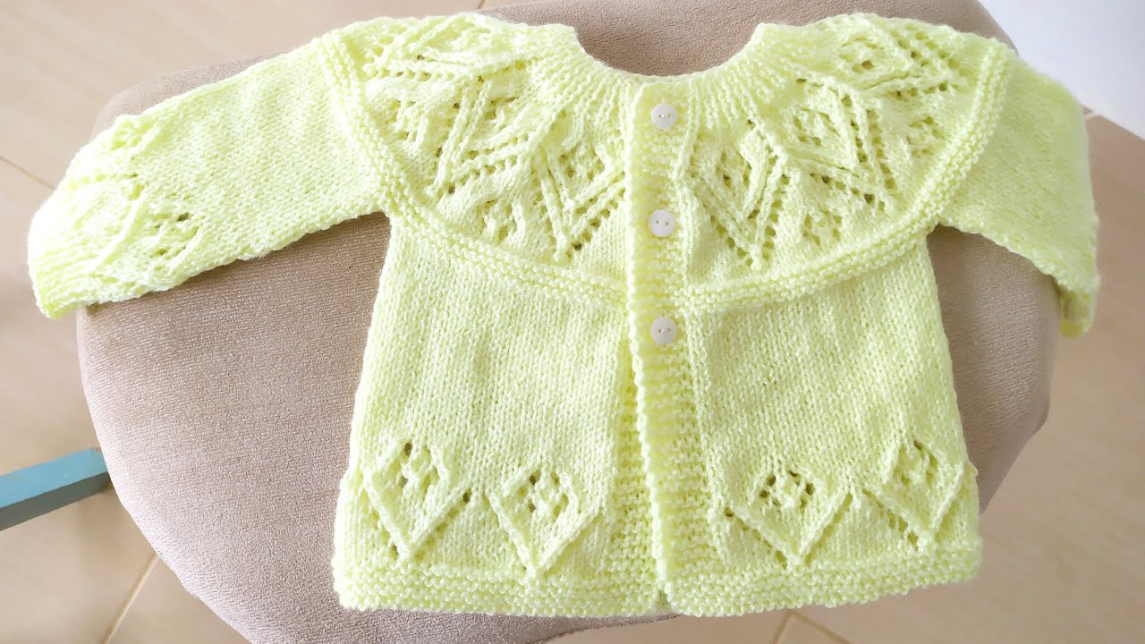 CASAQUINHO DE TRICÔ PARA BEBÊS DE 1 A 3 MESES MODELO SUNSHINE