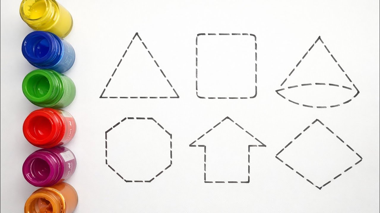 Kids Shapes & Colors Learning 🎨 | Fun Drawing and Tracing Shapes for Children