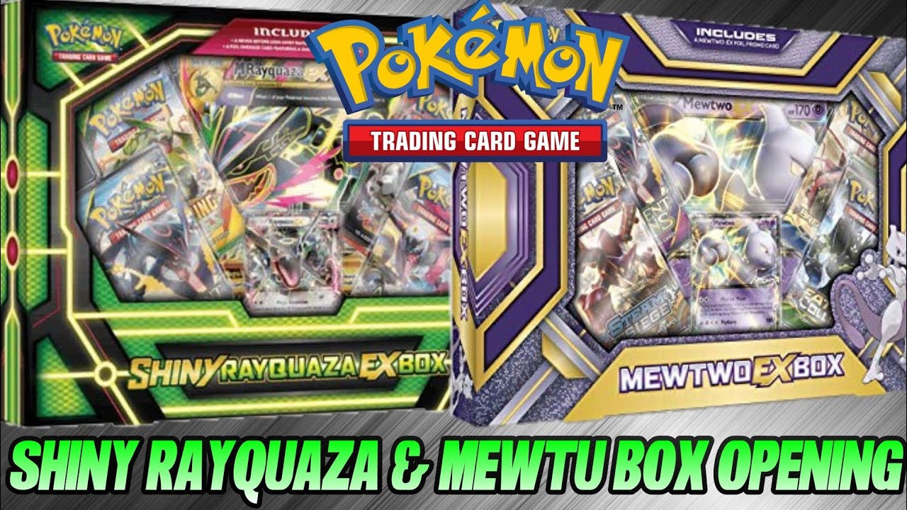 Shiny Rayquaza EX & Mewtu EX Box Opening - INFOS zu Zukünftigen Openings am Kanal! 😲 | Pokemon TCG