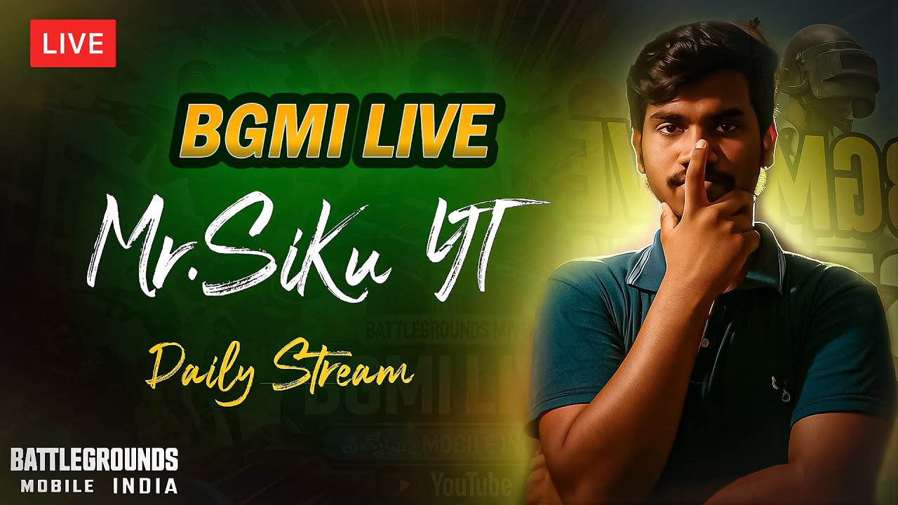 🔥 BGMI Live Telugu | Mr Siku YT | Intense Classic Matches & Squad Wipe Highlights