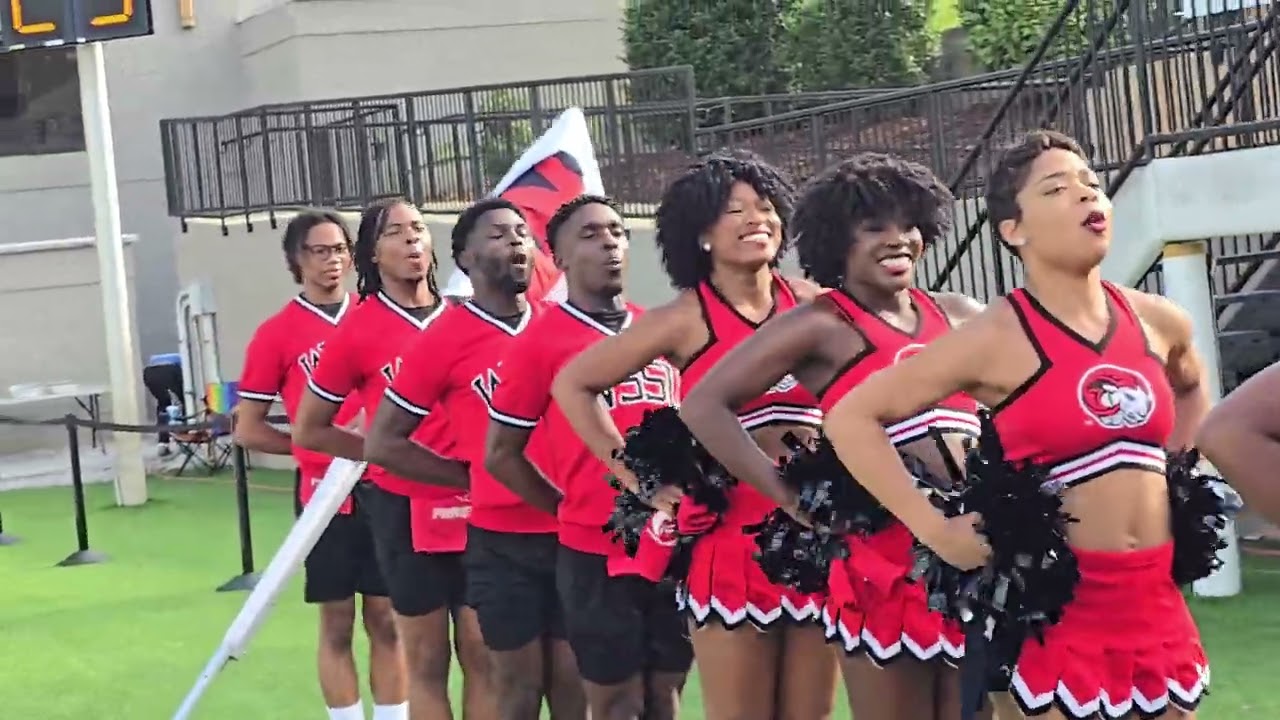 Winston Salem State University Cheer at the Red Tails Classic 