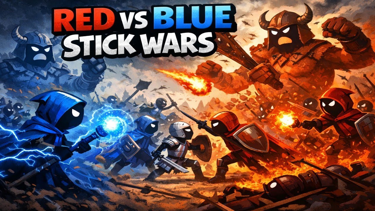 RED VS BLUE Massive Stick Figure Battles - Turbo!