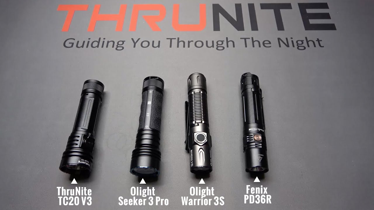 Сравнение новых фонарей ThruNite TC20 V3 с высокой светоотдачей (Olight и Fenix)