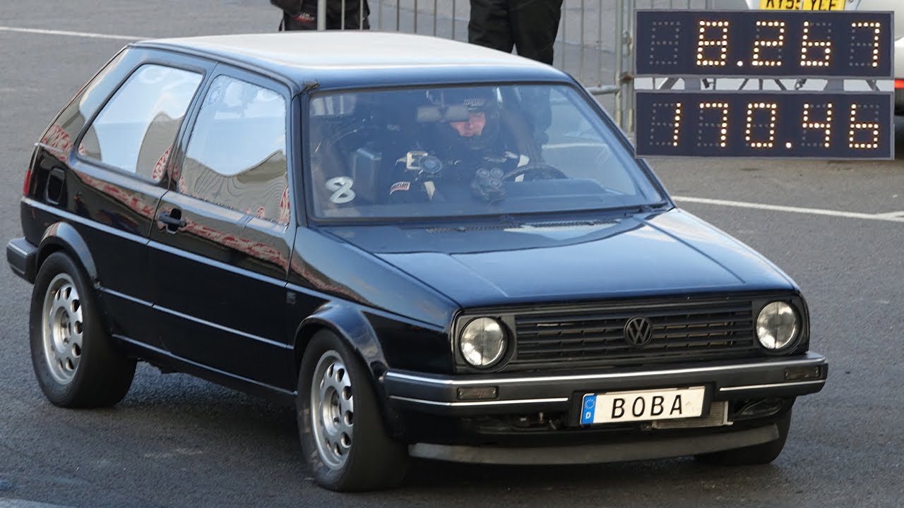 TOP 10 VW GOLF'S 1/4 MILE - No 3 - BOBA MOTORING 1240 BHP 2.0L 16V MK2 GOLF - 8.26