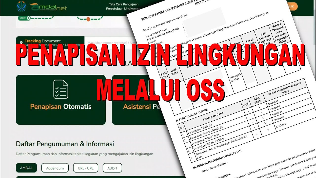 CARA MEMBUAT PENAPISAN AMDALNET MELALUI OSS