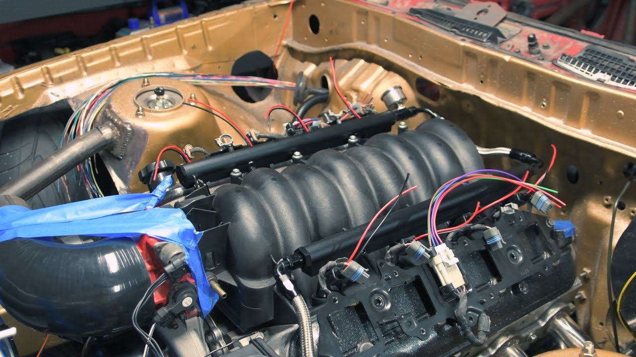 V8 Swapped Supra Drift Car Exhaust And Wiring