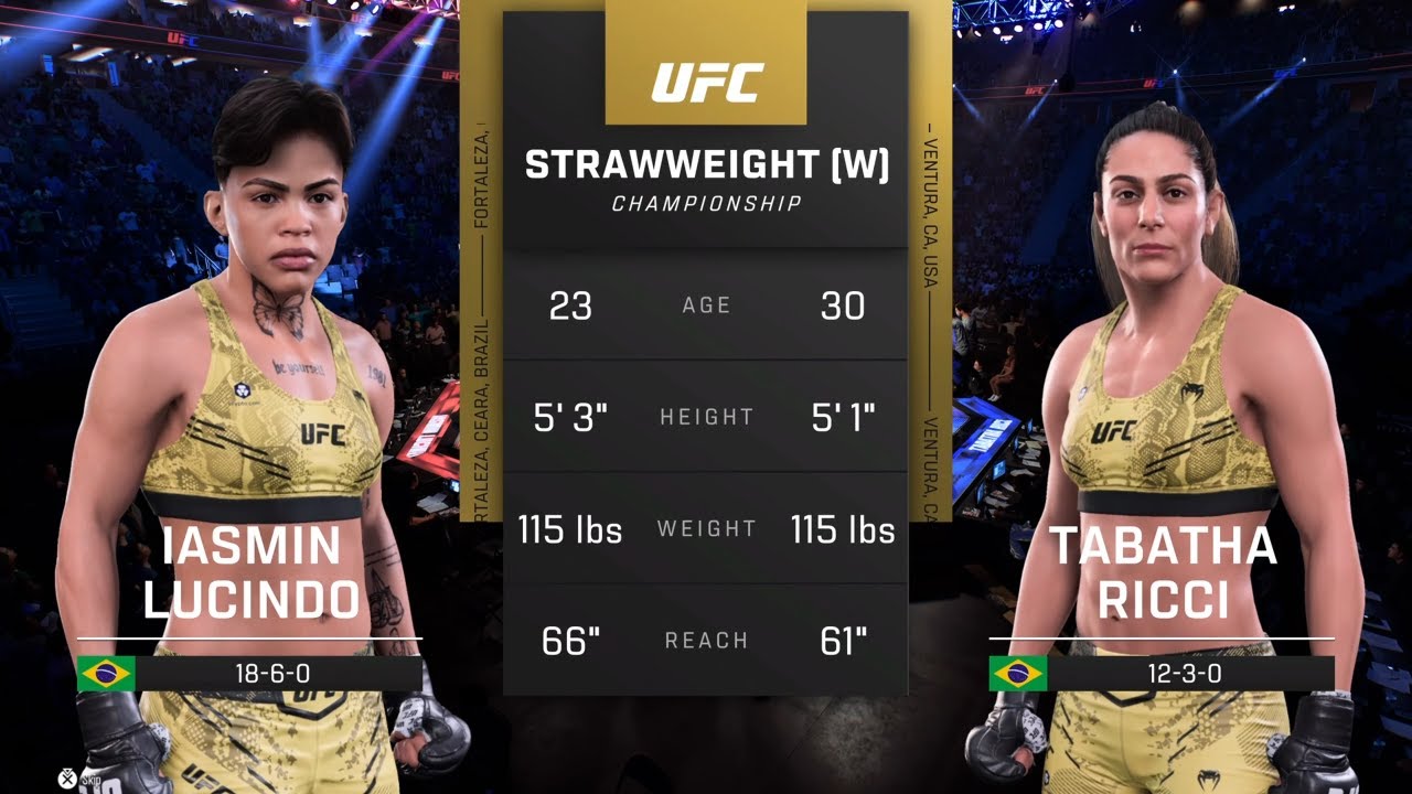 EA Sports UFC 5 Gameplay Iasmin Lucindo vs Tabatha Ricci