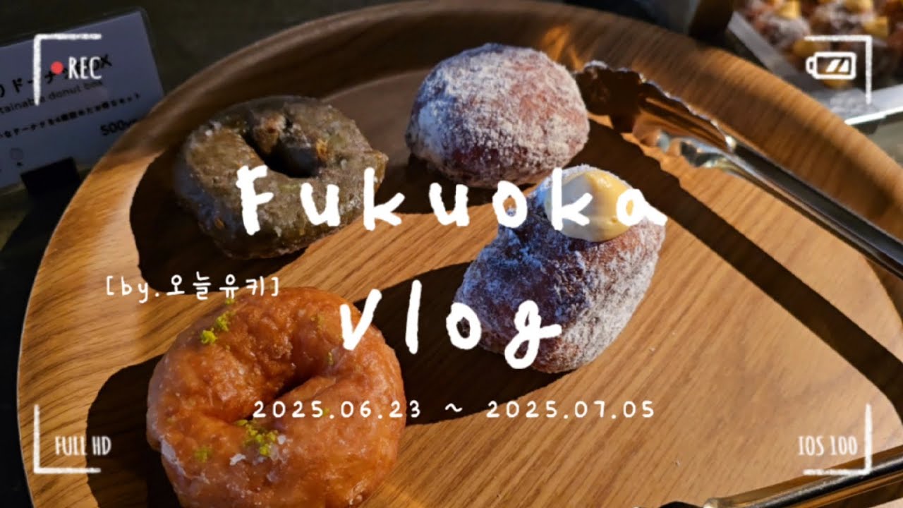 후쿠오카 VLOG | 드디어 아임도넛 | 헬로키티전시회🎀 | 굿즈의 축복은 끝이 없구나 | 찜요리 언제쯤 질릴까😋 | 한여름의 후쿠오카의 일상 |