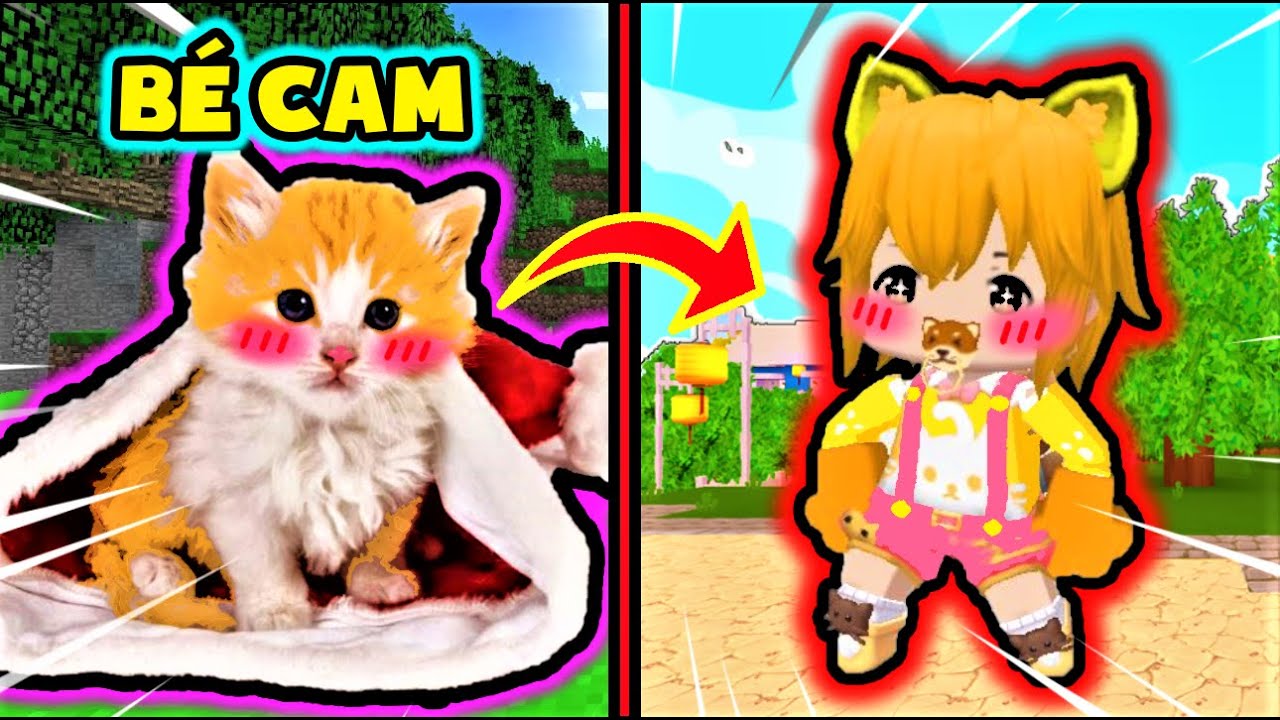 PHONG CẬN BẤT NGỜ KHI BÉ CAM XUẤT HIỆN TRONG LÀNG HERO TEAM ❤ MÈO CON ĐÁNG YÊU CỦA SAMMY MINI WORLD