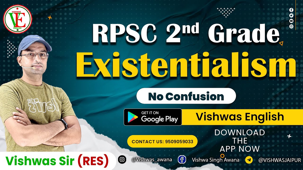 Existentialism | RPSC 2nd Grade | Vishwas sir (RES)