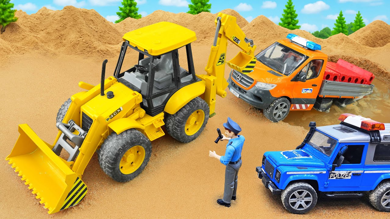 Crashed Dump Truck Rescue | Excavator, Dump Truck, Bulldozer, Crane