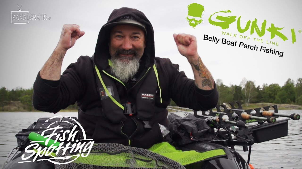 Gunki TV - Belly Boat Perch Fishing in Sweden - Fish Spotting (French Subtitles)