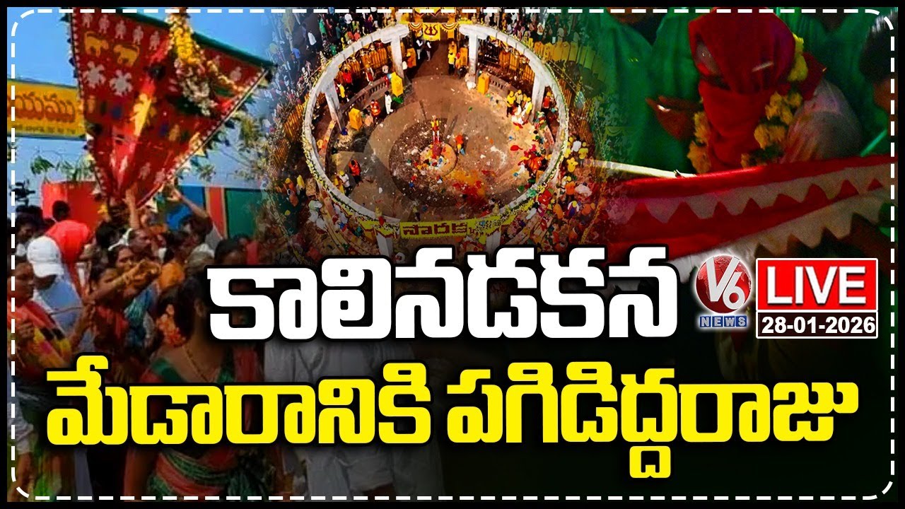 LIVE : Pagididda Raju Journey To Medaram  Sammakka Saralamma Jatara 2026 | V6 News