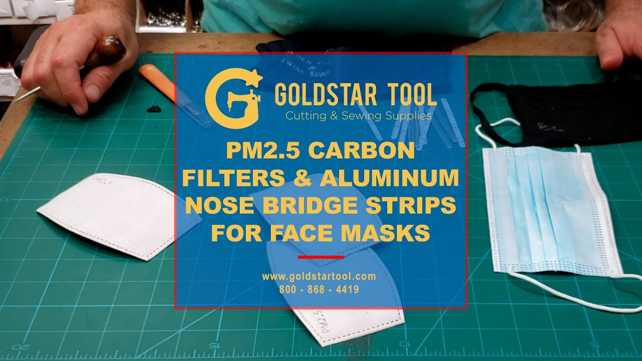 Product Showcase - PM2.5 Filter & Aluminum Bridge for Face Masks - Goldstartool.com - 800-868-4419