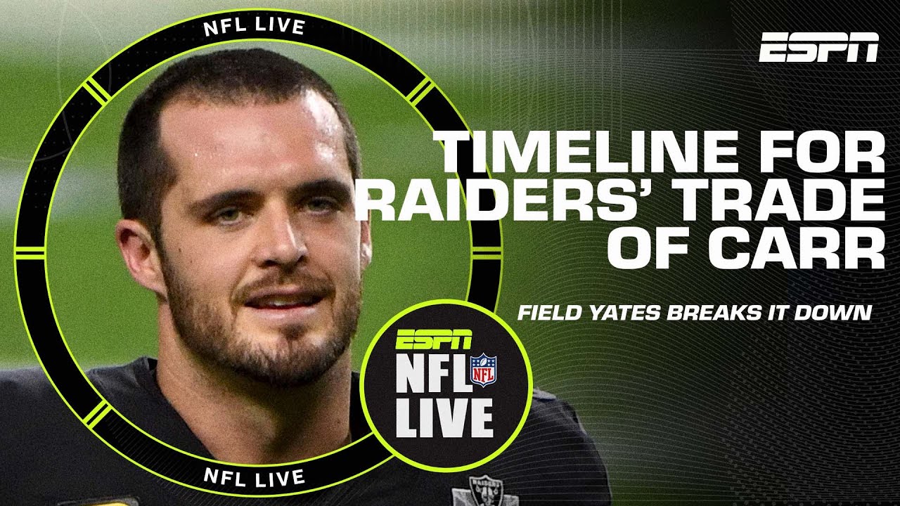 Breaking down the Raiders' timeline to trade Derek Carr | NFL Live