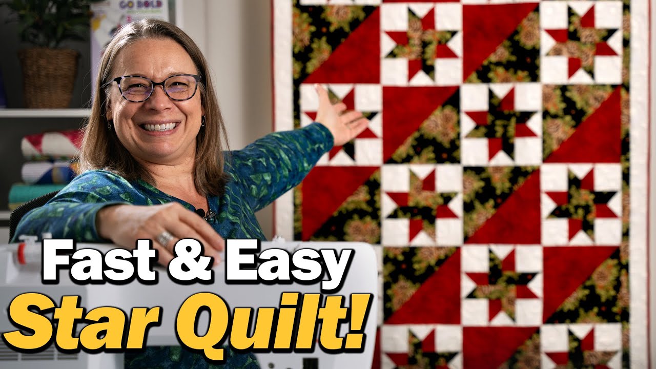 Easy STAR Block Quilt Tutorial! 🧵 Sew Along with Fran