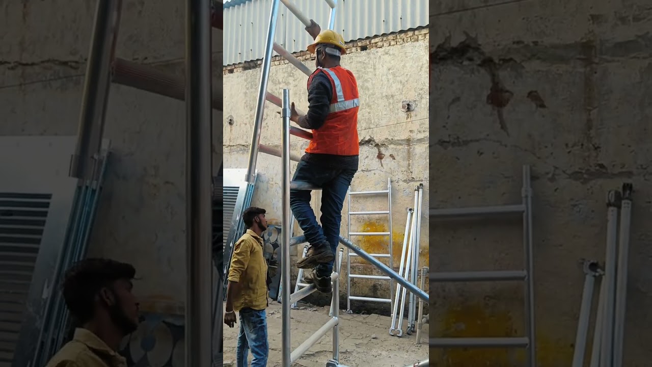WINTEC 04.30Mtr Platform Single Width Aluminium Mobile Scaffolding Tower Assembly Video