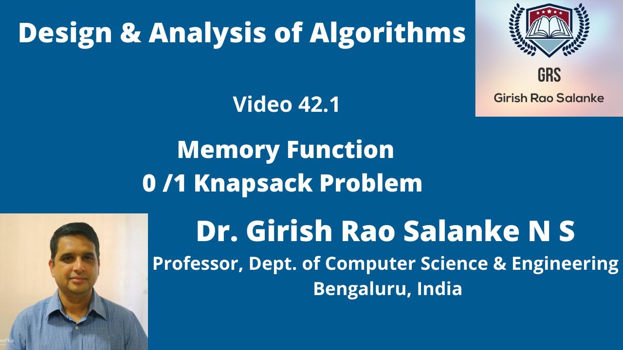 42 1 Memory Function   Knapsack Problem