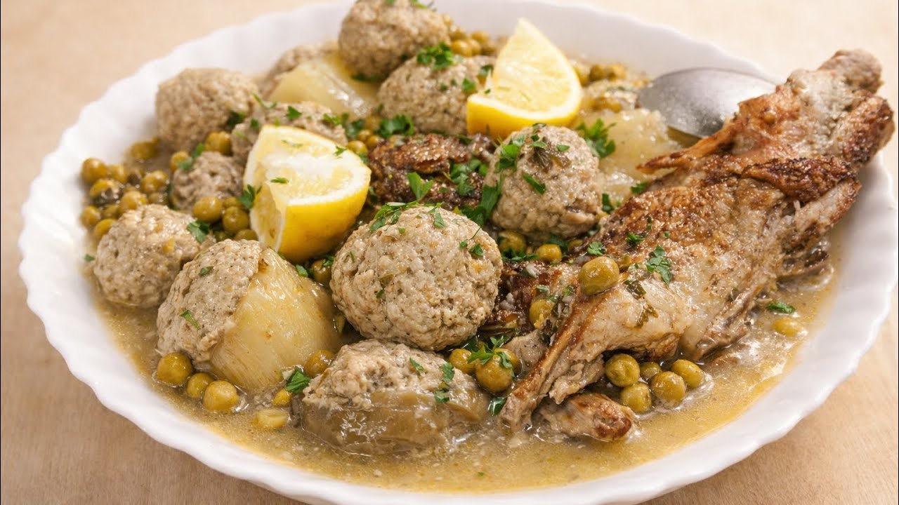 دولمة قرنون بالدجاج و الجلبانة ..مرق ابيض خفيف ضريف  طبق تقليدي لمحبي القرنون و الجلبانة🫛❤️