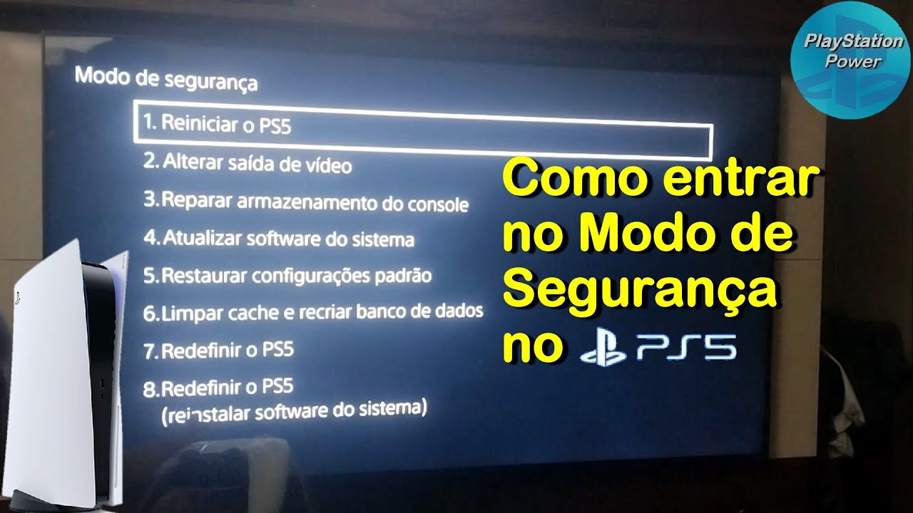 Como entrar no Modo de Segurança no PlayStation 5
