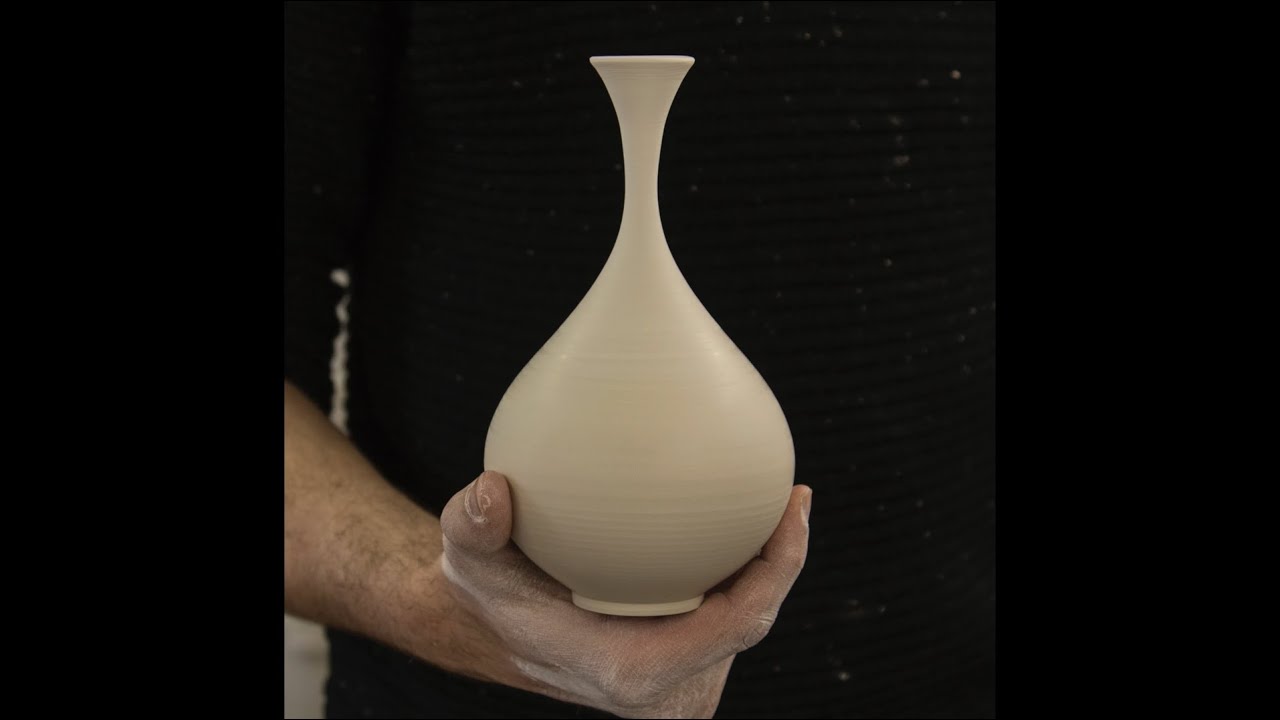 Trimming a Small Vase with Flared Neck - Matt Horne Pottery