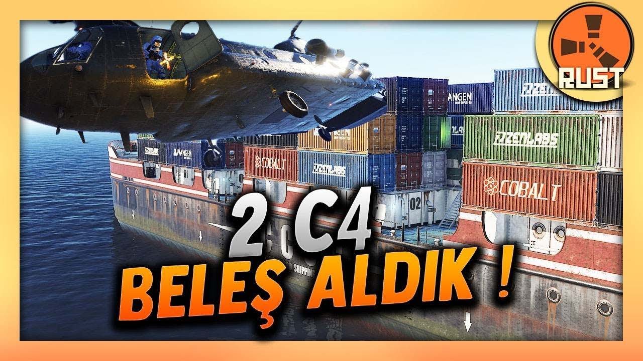 HELİKOPTER + GEMİ LOOT ALDIK BELEŞ C4 ! RUST HAYATTA KALMA BÖLÜM  16