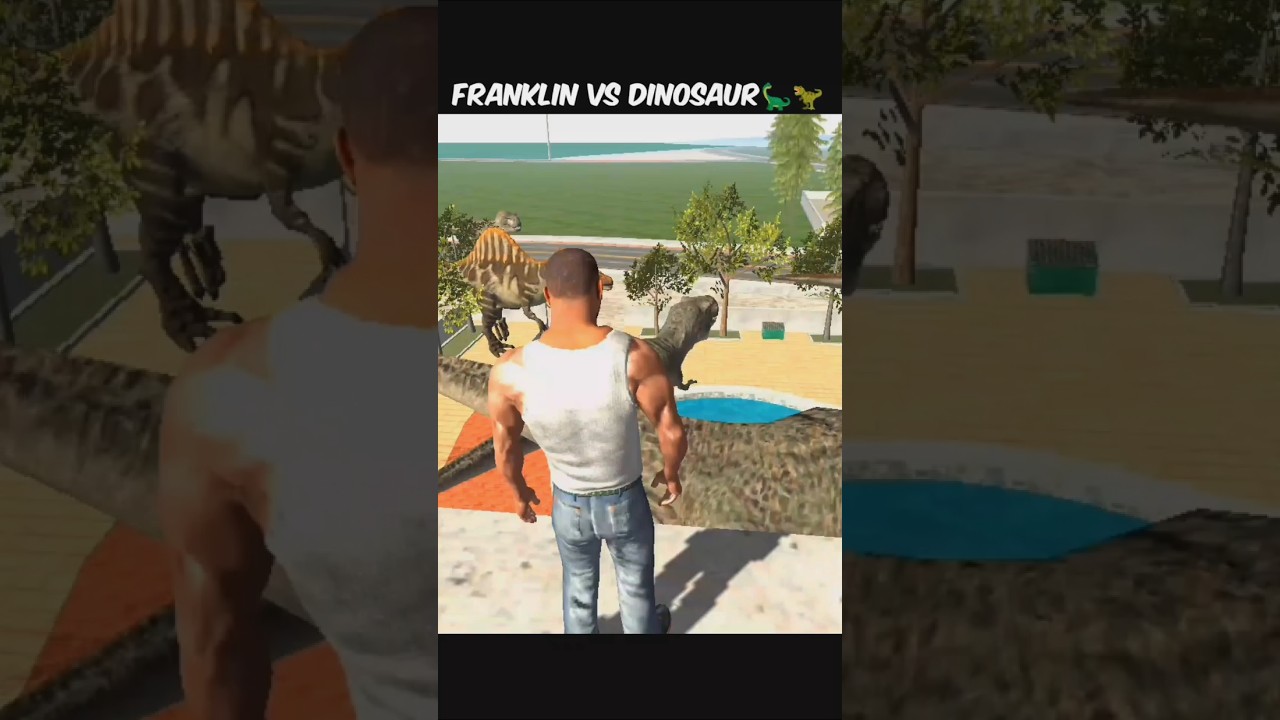 INDIAN BIKES DRIVING 3D | DINOSAUR KILL AND ATTACK #shortfeed​