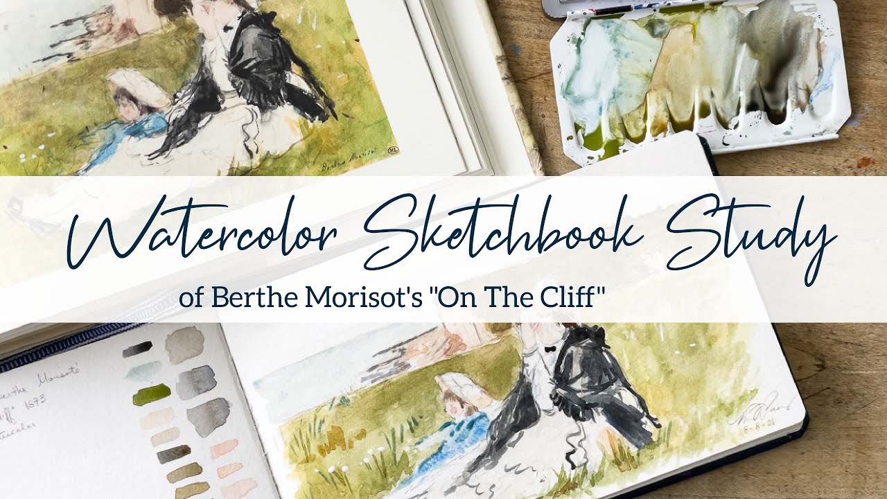 Учебник по рисованию эскизов и акварели | Этюд &laquo;На скале&raquo; Берты Моризо