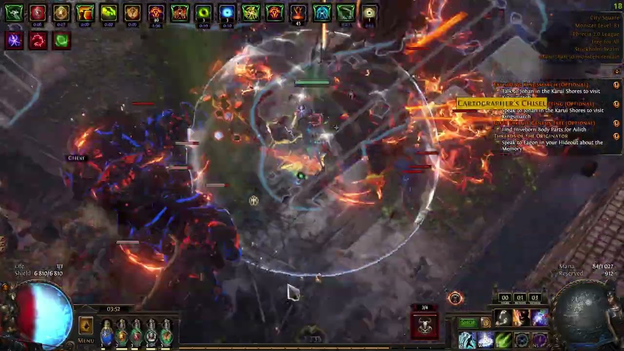 PoE Phrecia 2.0 - Ritual Idol Setup 10div/hr Free Rerolls Spark Surfcaster