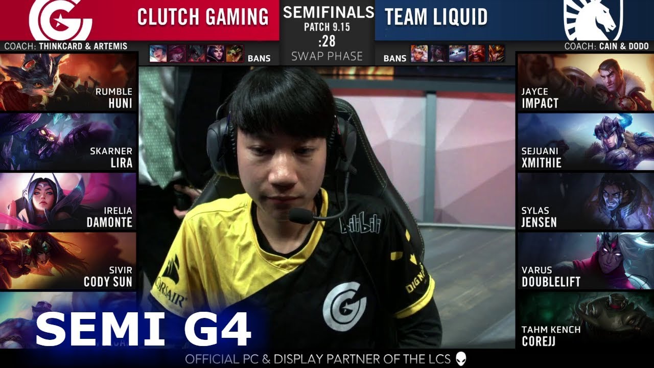 TL vs CG - Game 4 | Semi Finals S9 LCS Summer 2019 | Team Liquid vs Clutch Gaming G4