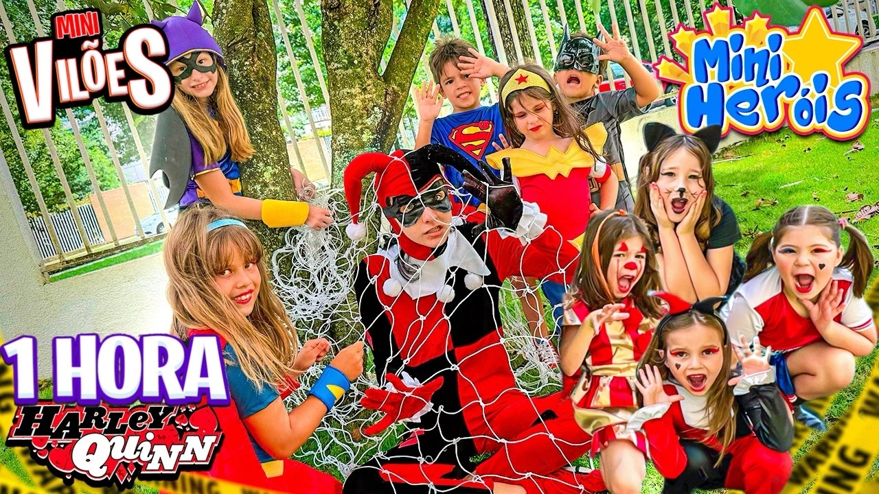 VÁRIOS VÍDEOS DA IRMÃ MALVADA DA ARLEQUINA ATACOU TODOS OS FILHOS DOS VILÕES E HERÓIS EM 24 HORAS