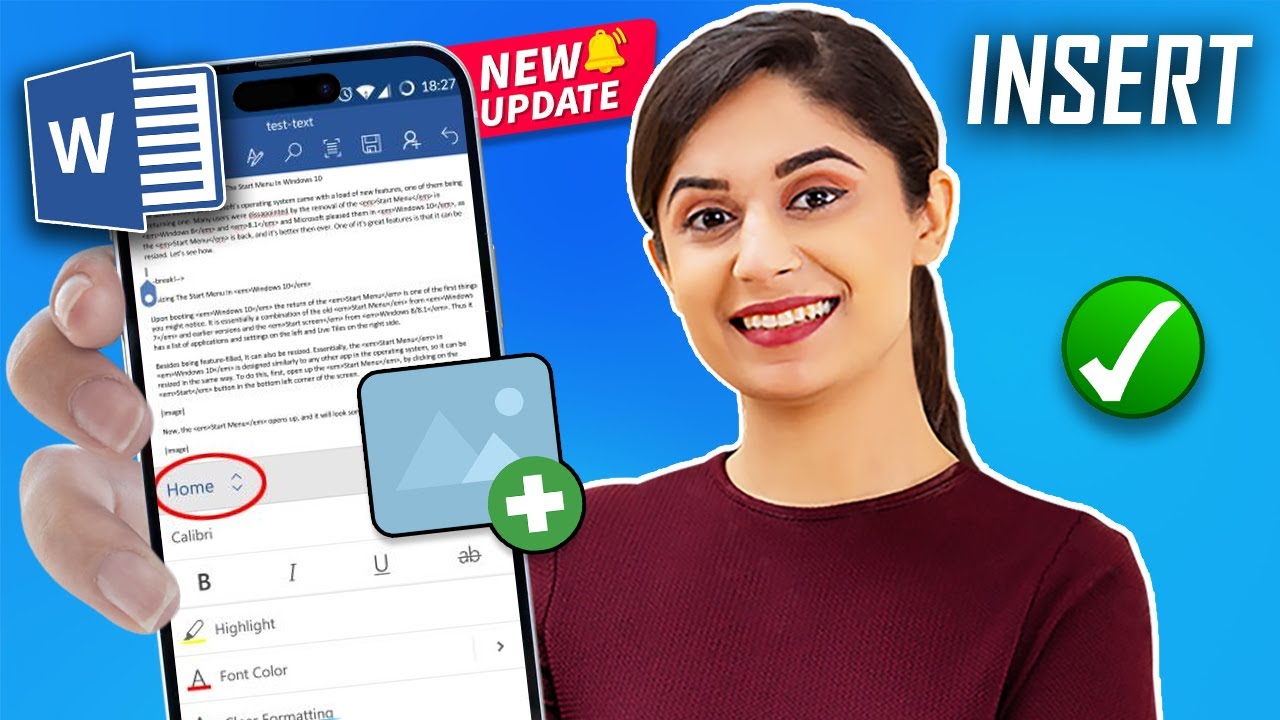 How To Insert Image in Word Document App on Mobile 2024