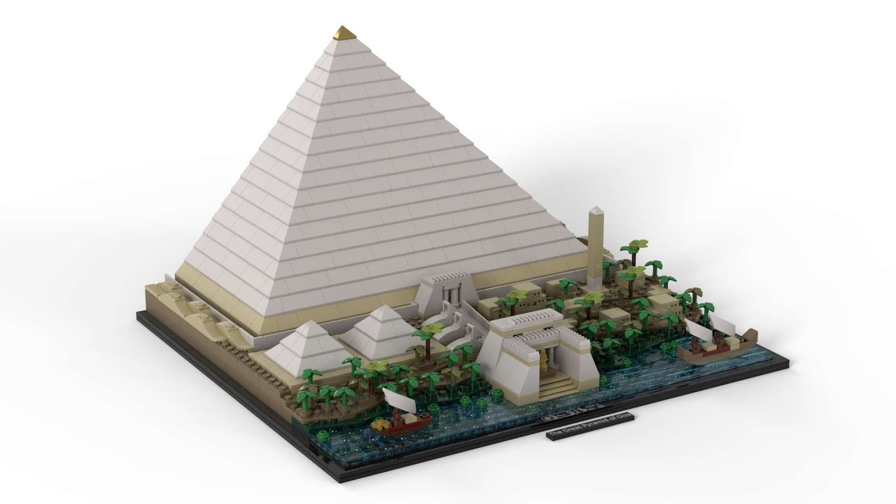Lego 21058 The Great Pyramid of Giza Speed Build Studio Bricklink LDD by PLegoBB