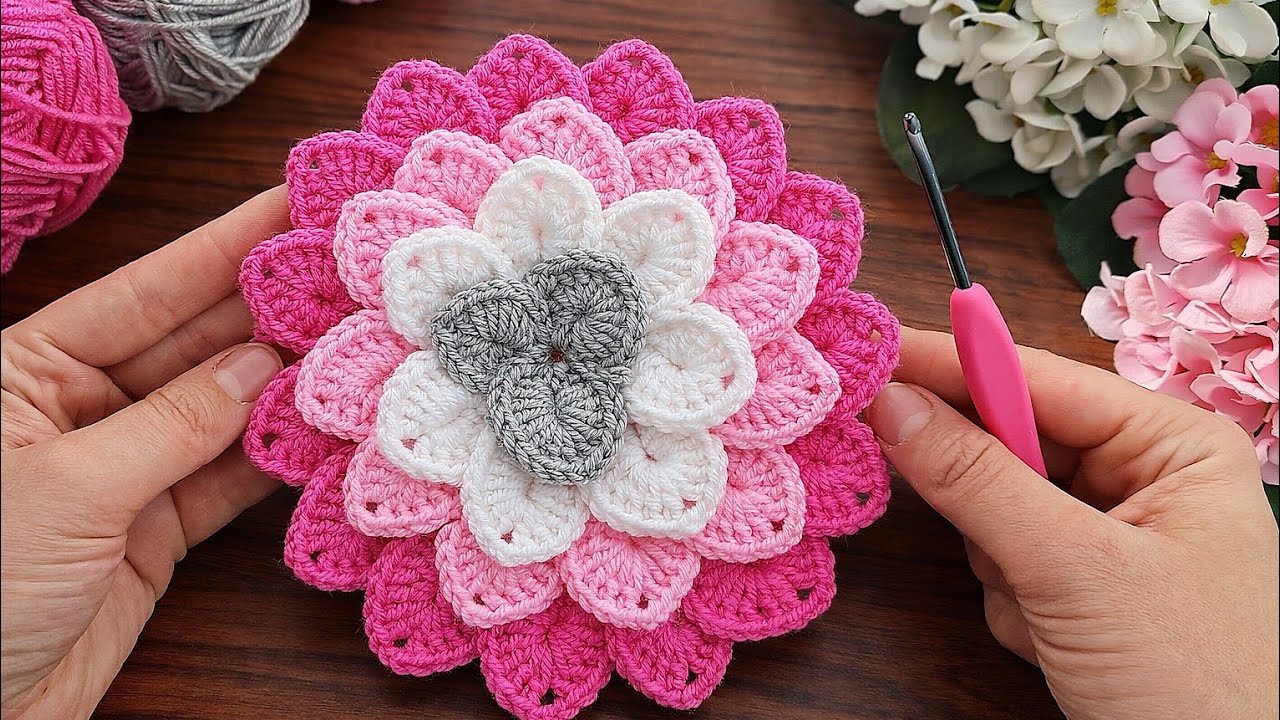 Everyone Loves This! ❤️ 3D Crochet Flower | Easy & Beautiful