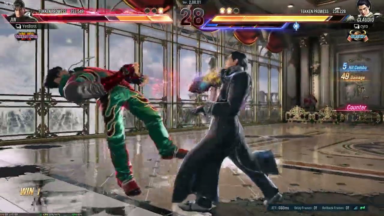 JIN vs CLAUDIO | Tekken 8 Rank Season 2 ( ULTRA GRAPHICS )