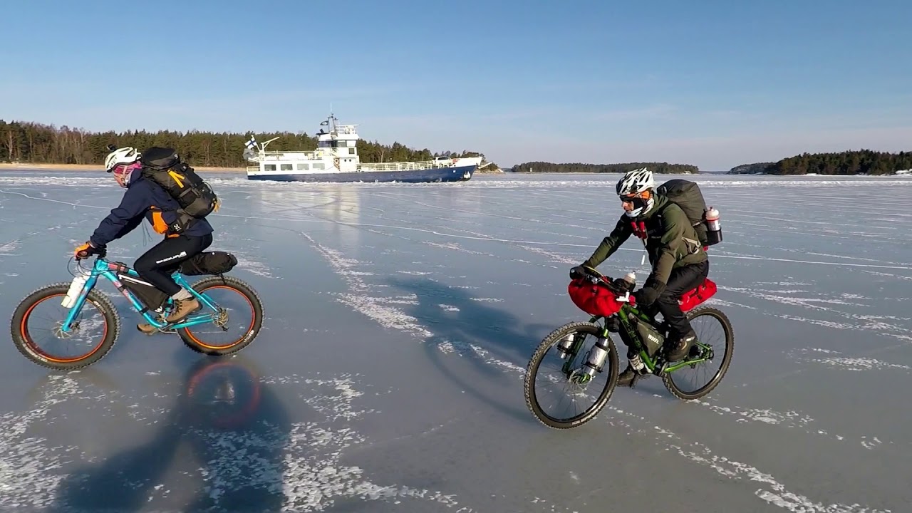 Fatbiking on the sea ice from Turku to Ahvenanmaa 180 km