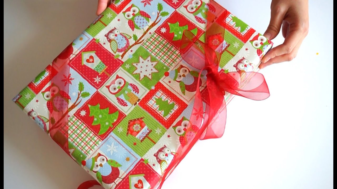 Christmas Gift Box Wrapping DIY Present wrap easy