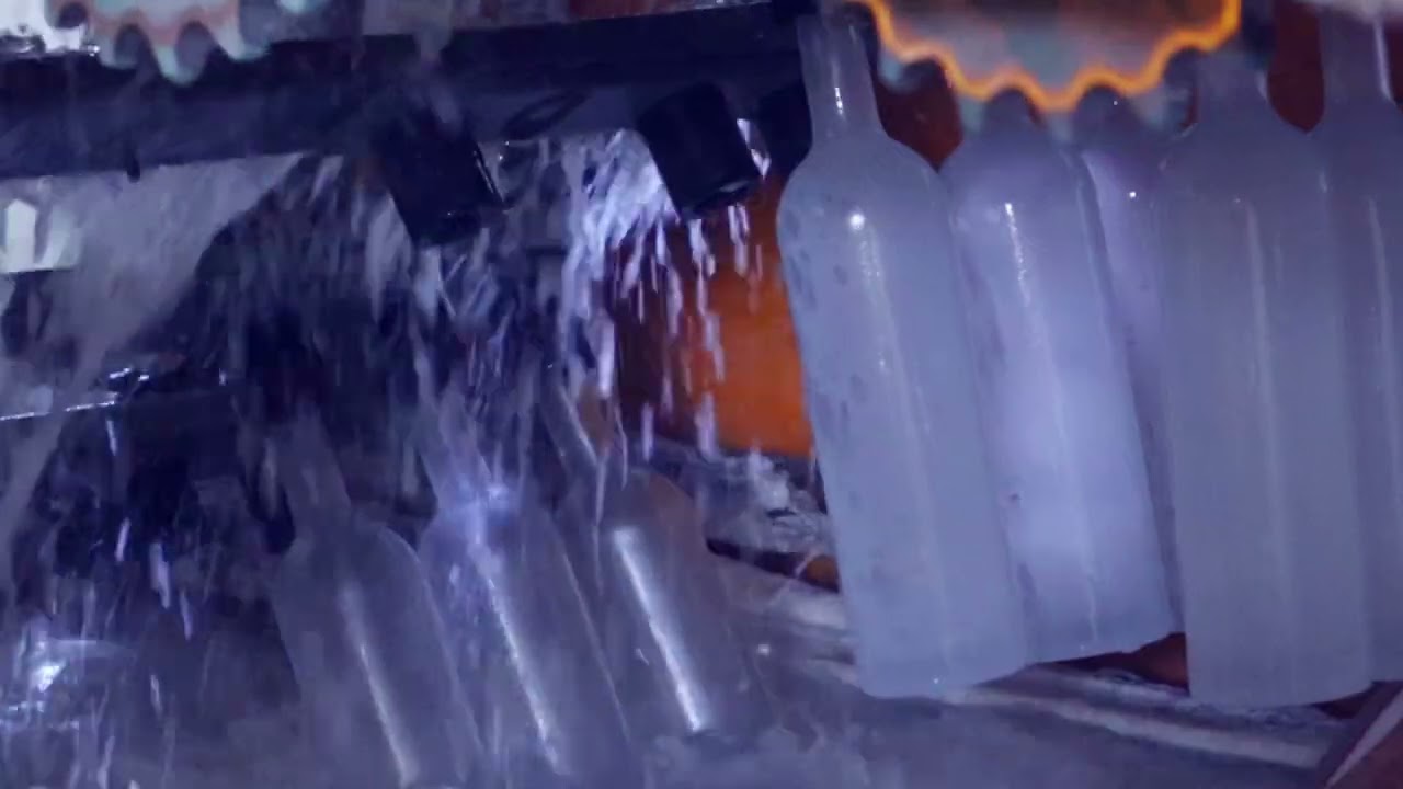 Glass bottle frosting process