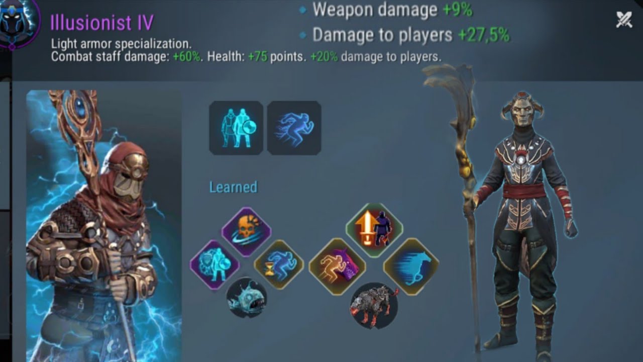 Frostborn pvp: 21/35 Illusionist IV in the realities of Frostborn.