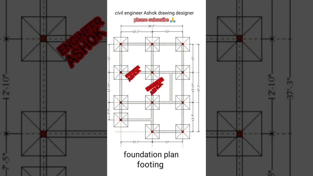 foundation plan footing drawing
