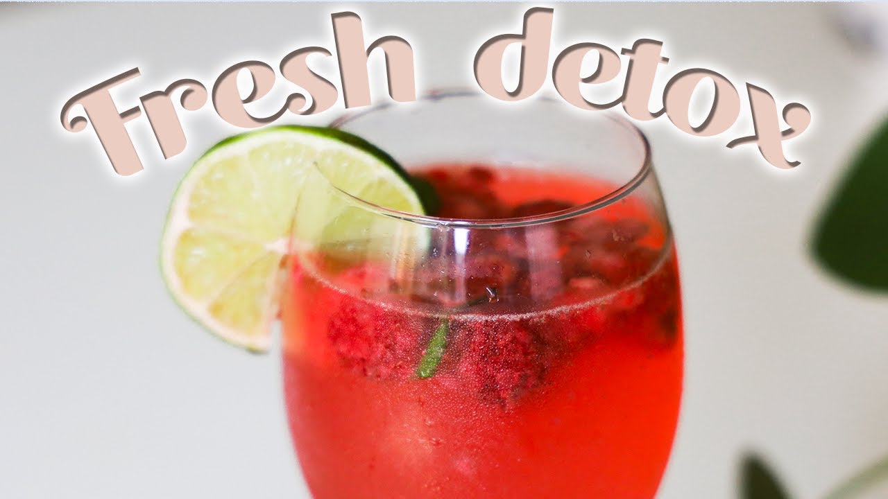 COCKTAIL DÉTOX à la FRAMBOISE (sans alcool)