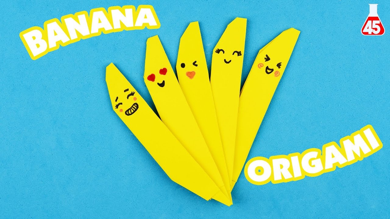 Tutorial Origami Banana | DIY Lavoretti con la carta