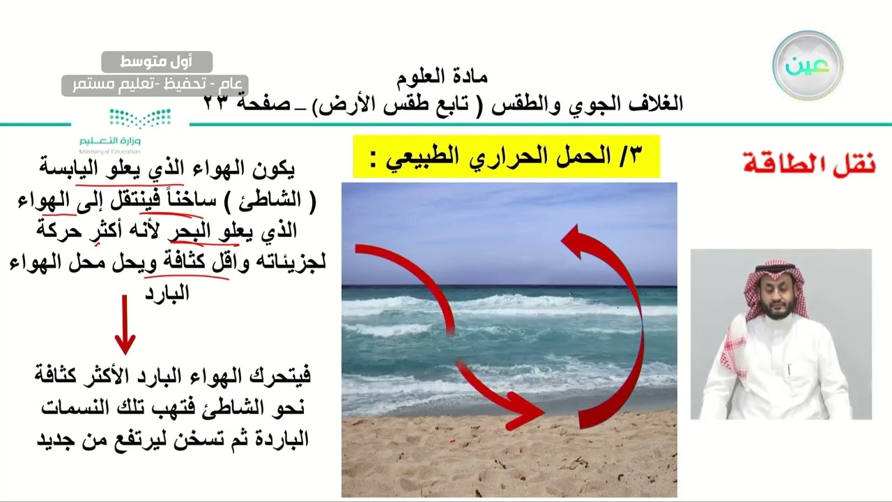 الغلاف الجوي والطقس ( تابع طقس الأرض ) - العلوم - أول متوسط