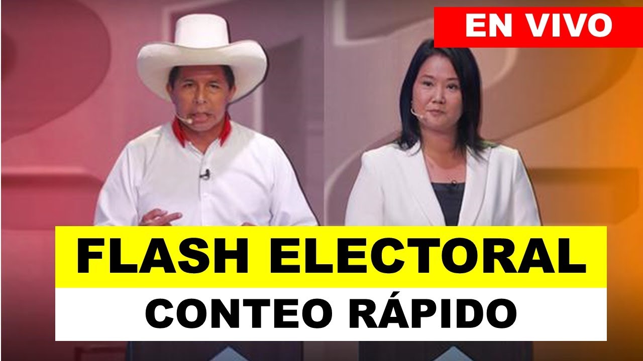FLASH ELECTORAL ONPE | Conteo r&aacute;pido | Elecciones Per&uacute; 2021 | Pedro Castillo vs Keiko Fujimori