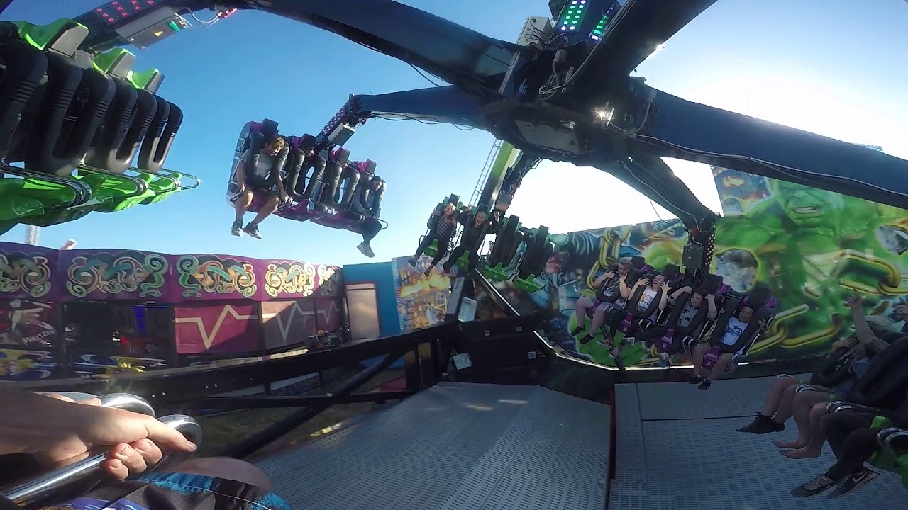 RYAN CROW'S THE BEAST AFTERBURNER (onride) at Newcastle Hoppings 30/6/2018
