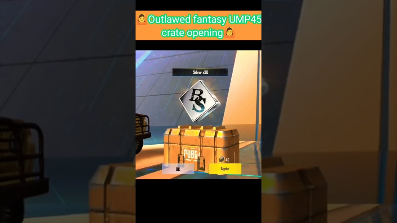 🙆Outlawed fantasy UMP45 crate opening🙆#shortsvideo #youtubeshorts #pubgmobile #pubglite#mrahmadgamer