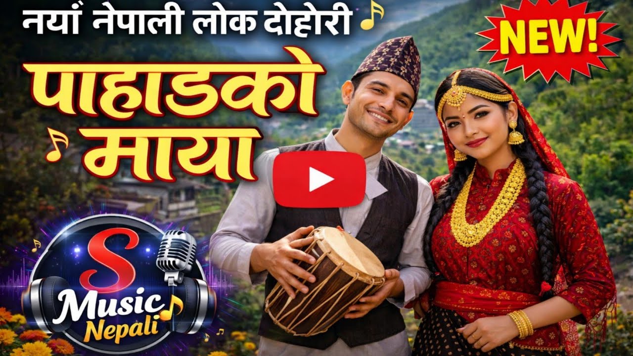 पाहाडको माया | Nepali Lok Dohori Song 2026 | Madal Sarangi Love Song | S music Nepali