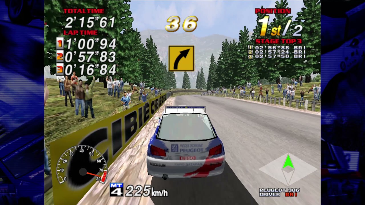 Sega Rally 2 - Arcade [Practice] - Mountain - 2'56